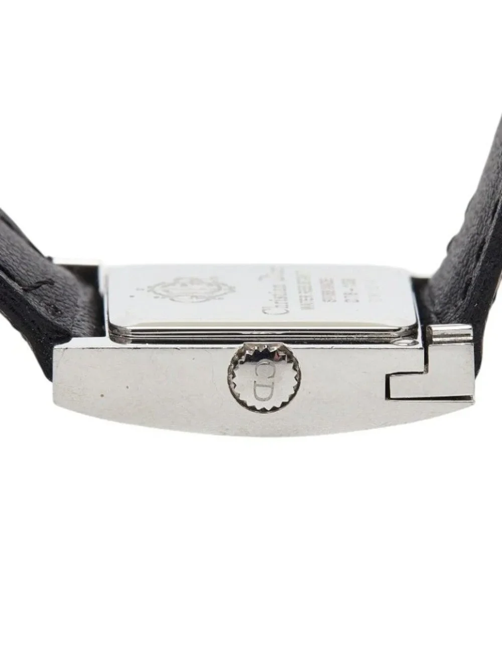 Dior Maris Watch Silver Black Stainless Steel Leather - Picture 4 of 6